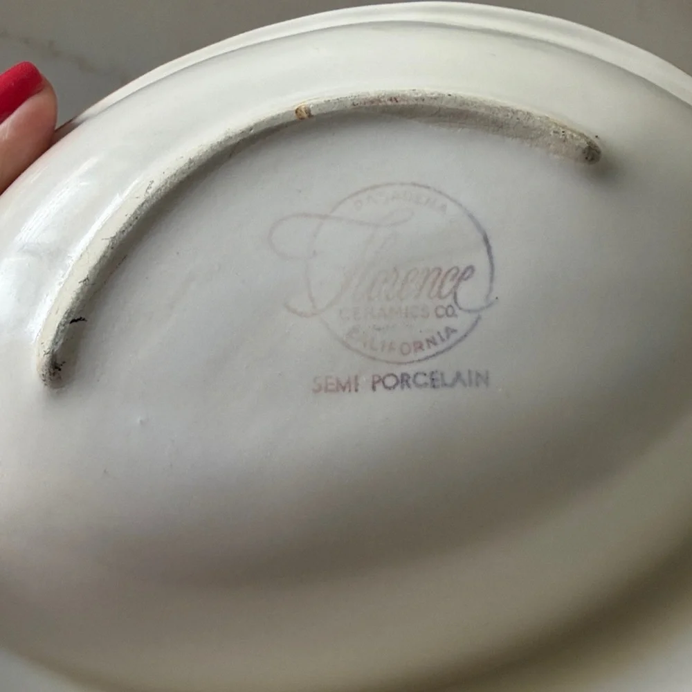 Mid Century Modern Florence Leaf Dish California